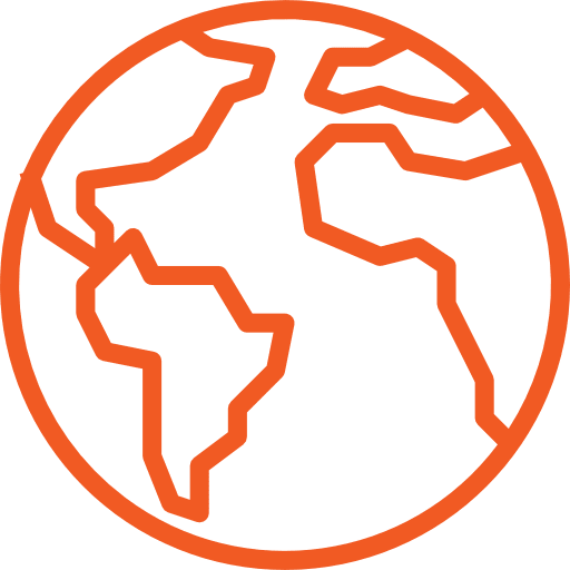 pictogramme orange de la Terre